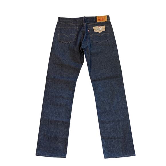 Levis 501 Jeans Mens Size 40x38 Blue Original Shrink to Fit Button Fly Raw Denim - Picture 1 of 12